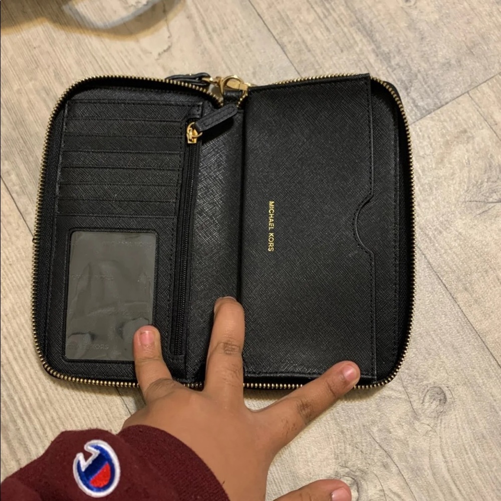 Black Michael Kors wristlet